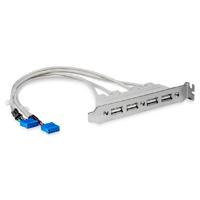 BRACKET ADAPTADOR CABEZAL DE 4 PUERTOS USB 2.0 CON CONEXION A PLACA BASE 2X IDC10 - STARTECH.COM MOD. USBPLATE4 - Image 2