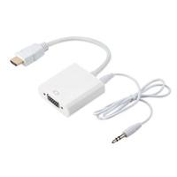 CONVERTIDOR BROBOTIX HDMI MACHO A VGA HEMBRA CON AUDIO, BLANCO - Image 2