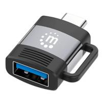 ADAPTADOR,MANHATTAN,356312, USB-C V3.2 GEN1, CM-AH, 5GBPS 3A, ALUMINIO GRIS ESPACIAL/NEGRO - Image 2